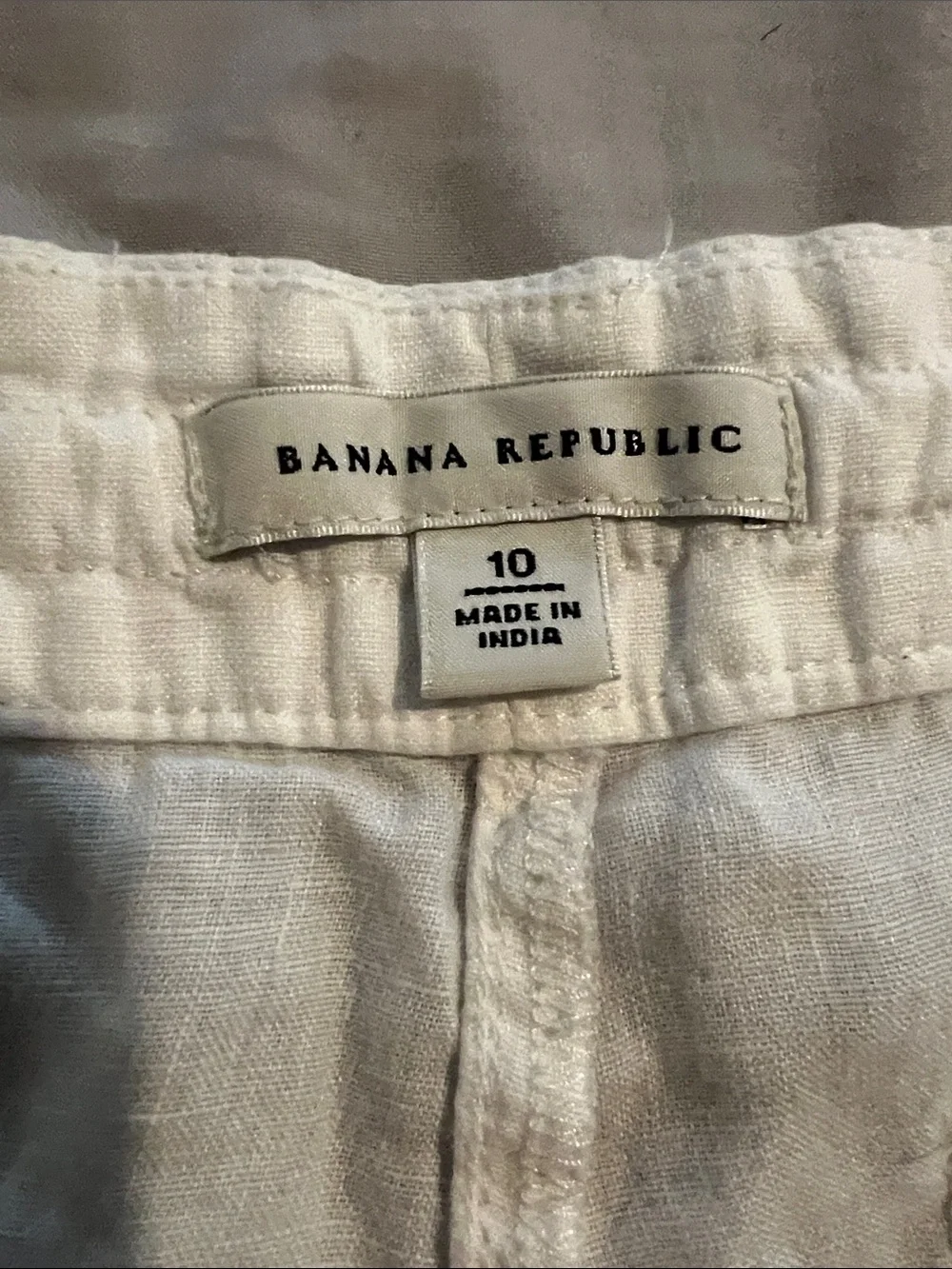 Banana Republic Men’s Linen Drawstring Pants — White